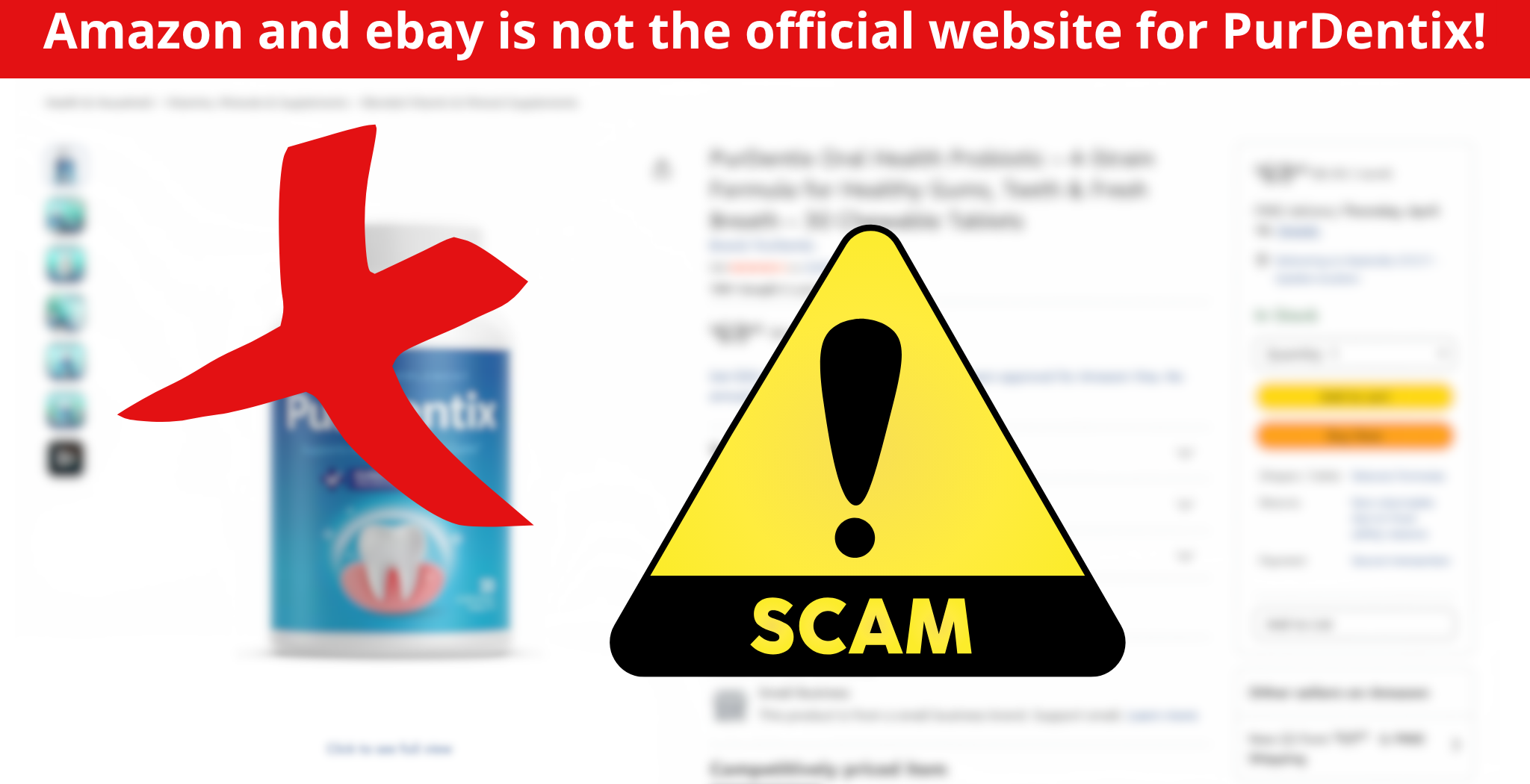 Amazon is not the official website for Purdentix!